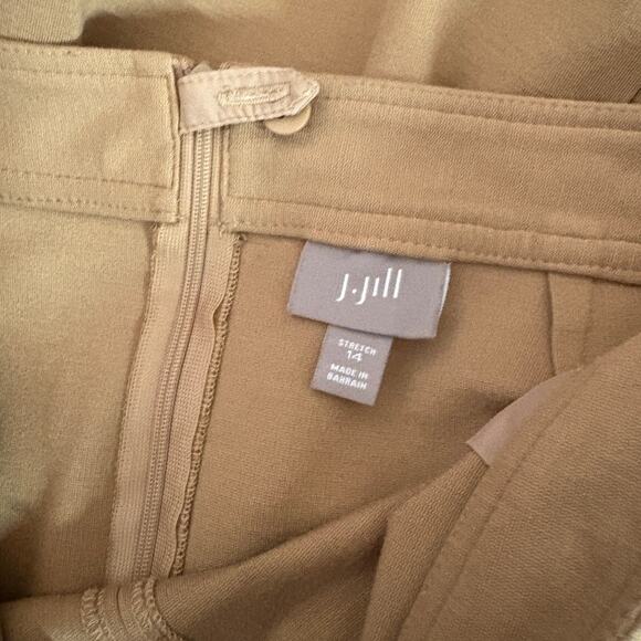 J Jill Knit A Line Midi Skirt Career Casual Tan Heavy Knit - 14 - Picture 5 of 5